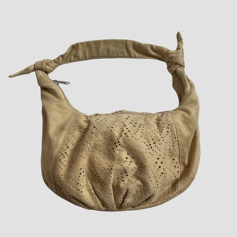 VIA DEMIZON. MICROSUEDE HOBO BAG 🇯🇵 MADE IN JAPAN